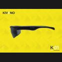 KIVANO 01: Sportovní hudební brýle s černým tělem a černými skly