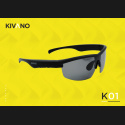 KIVANO 01: Sportovní hudební brýle s černým tělem a černými skly