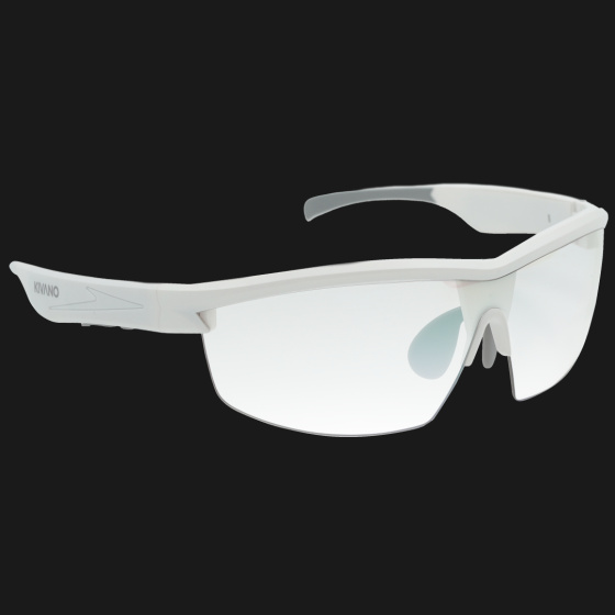 KIVANO 03: Sportovní hudební brýle s bílým tělem a fotochromatickými skly