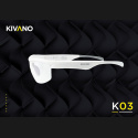 KIVANO 03: Sportovní hudební brýle s bílým tělem a fotochromatickými skly