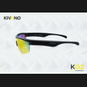 KIVANO 02: Sportovní hudební brýle s černým tělem a barevnými skly